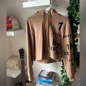 Burberry Jenny Horseferry-Print Crop Hoodie